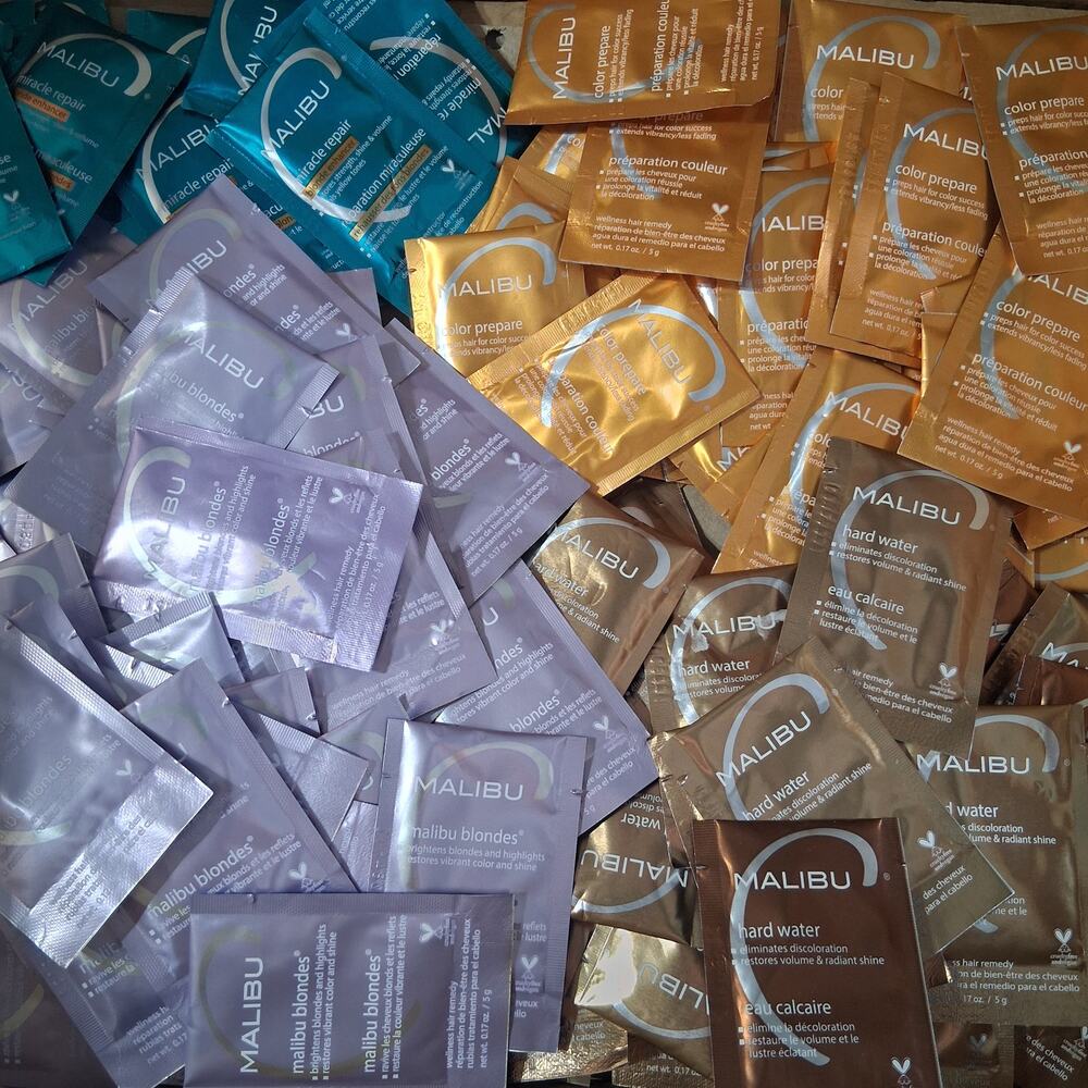 Malibu C Wellness Hair Remedy Professional Treatment Packets Bulk 170 Pcs
